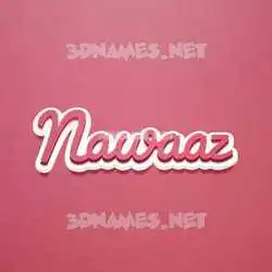 nawaaz in Red Scribble style - 3D name wallpaper