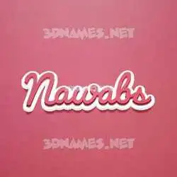 nawabs in Red Scribble style - 3D name wallpaper