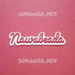 nawabzada in Red Scribble style - 3D name wallpaper