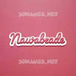nawabzade in Red Scribble style - 3D name wallpaper