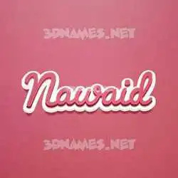 nawaid in Red Scribble style - 3D name wallpaper