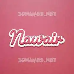 nawair in Red Scribble style - 3D name wallpaper