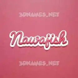 nawajish in Red Scribble style - 3D name wallpaper