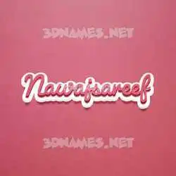 nawajsareef in Red Scribble style - 3D name wallpaper