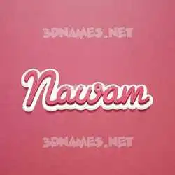 nawam in Red Scribble style - 3D name wallpaper