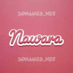 nawara in Red Scribble style - 3D name wallpaper