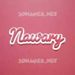 nawary in Red Scribble style - 3D name wallpaper