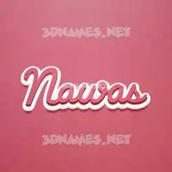 nawas in Red Scribble style - 3D name wallpaper