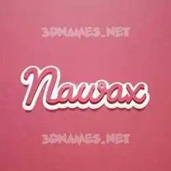 nawax in Red Scribble style - 3D name wallpaper