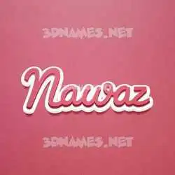 nawaz in Red Scribble style - 3D name wallpaper