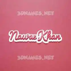 nawaz khan in Red Scribble style - 3D name wallpaper