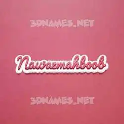 nawazmahboob in Red Scribble style - 3D name wallpaper