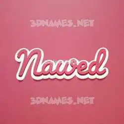 nawed in Red Scribble style - 3D name wallpaper