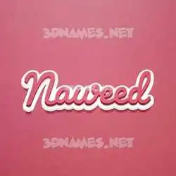 naweed in Red Scribble style - 3D name wallpaper
