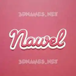 nawel in Red Scribble style - 3D name wallpaper