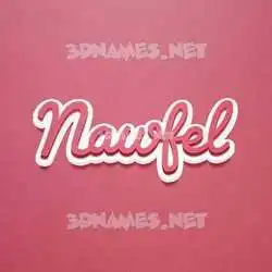 nawfel in Red Scribble style - 3D name wallpaper