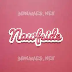 nawfside in Red Scribble style - 3D name wallpaper