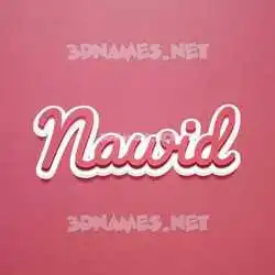 nawid in Red Scribble style - 3D name wallpaper