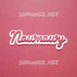 nawnawy in Red Scribble style - 3D name wallpaper