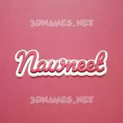 nawneet in Red Scribble style - 3D name wallpaper