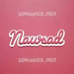 nawsad in Red Scribble style - 3D name wallpaper