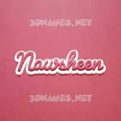 nawsheen in Red Scribble style - 3D name wallpaper