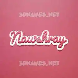 nawshray in Red Scribble style - 3D name wallpaper