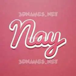 nay in Red Scribble style - 3D name wallpaper