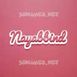 nayabbind in Red Scribble style - 3D name wallpaper