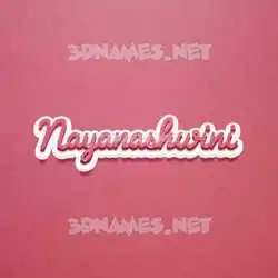 nayanashwini in Red Scribble style - 3D name wallpaper