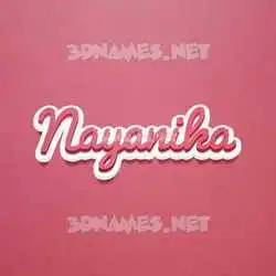 nayanika in Red Scribble style - 3D name wallpaper
