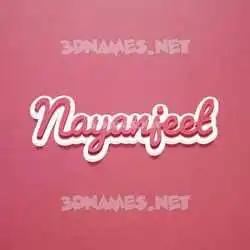 nayanjeet in Red Scribble style - 3D name wallpaper