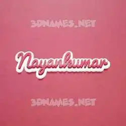 nayankumar in Red Scribble style - 3D name wallpaper