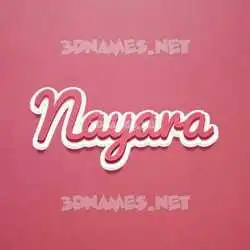nayara in Red Scribble style - 3D name wallpaper