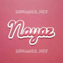 nayaz in Red Scribble style - 3D name wallpaper