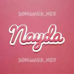 nayda in Red Scribble style - 3D name wallpaper