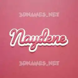 naydene in Red Scribble style - 3D name wallpaper