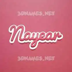 nayear in Red Scribble style - 3D name wallpaper