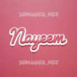 nayeem in Red Scribble style - 3D name wallpaper
