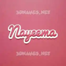 nayeema in Red Scribble style - 3D name wallpaper