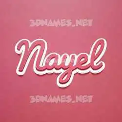 nayel in Red Scribble style - 3D name wallpaper