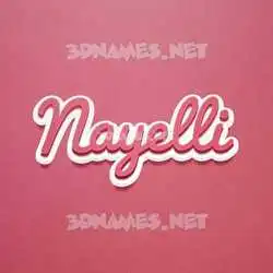 nayelli in Red Scribble style - 3D name wallpaper