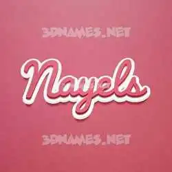 nayels in Red Scribble style - 3D name wallpaper