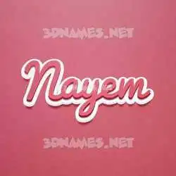 nayem in Red Scribble style - 3D name wallpaper