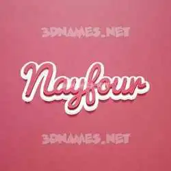 nayfour in Red Scribble style - 3D name wallpaper