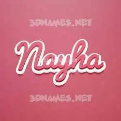 nayha in Red Scribble style - 3D name wallpaper