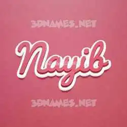 nayib in Red Scribble style - 3D name wallpaper