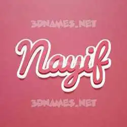 nayif in Red Scribble style - 3D name wallpaper
