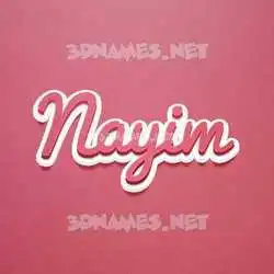 nayim in Red Scribble style - 3D name wallpaper