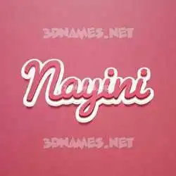 nayini in Red Scribble style - 3D name wallpaper